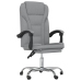 Silla de oficina reclinable de tela gris claro