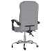 Silla de oficina reclinable de tela gris claro