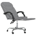 Silla de oficina reclinable de tela gris claro