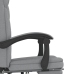 Silla de oficina reclinable de tela gris claro