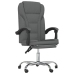 Silla de oficina reclinable de tela gris oscuro