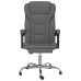 Silla de oficina reclinable de tela gris oscuro