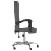 Silla de oficina reclinable de tela gris oscuro