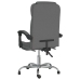 Silla de oficina reclinable de tela gris oscuro