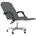 Silla de oficina reclinable de tela gris oscuro