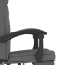 Silla de oficina reclinable de tela gris oscuro