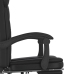 Silla de oficina reclinable cuero sintético negro