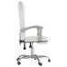 Silla de oficina reclinable cuero sintético blanco