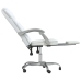 Silla de oficina reclinable cuero sintético blanco