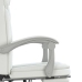 Silla de oficina reclinable cuero sintético blanco