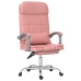 Silla de oficina reclinable masaje cuero sintético rosa