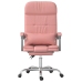 Silla de oficina reclinable masaje cuero sintético rosa