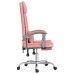 Silla de oficina reclinable masaje cuero sintético rosa