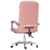 Silla de oficina reclinable masaje cuero sintético rosa