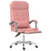 Silla de oficina reclinable masaje cuero sintético rosa