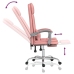 Silla de oficina reclinable masaje cuero sintético rosa