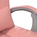 Silla de oficina reclinable masaje cuero sintético rosa