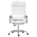 Silla de oficina reclinable masaje cuero sintético blanco