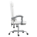 Silla de oficina reclinable masaje cuero sintético blanco