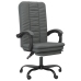 Silla de oficina reclinable de tela gris oscuro