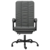 Silla de oficina reclinable de tela gris oscuro