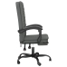 Silla de oficina reclinable de tela gris oscuro