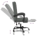 Silla de oficina reclinable de tela gris oscuro