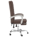 Silla de oficina reclinable cuero sintético marrón