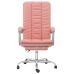 Silla de oficina reclinable cuero sintético rosa