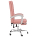 Silla de oficina reclinable cuero sintético rosa