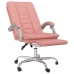 Silla de oficina reclinable cuero sintético rosa