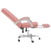 Silla de oficina reclinable cuero sintético rosa