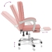 Silla de oficina reclinable cuero sintético rosa