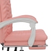 Silla de oficina reclinable cuero sintético rosa