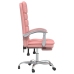 Silla de oficina reclinable masaje cuero sintético rosa