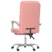 Silla de oficina reclinable masaje cuero sintético rosa