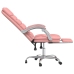 Silla de oficina reclinable masaje cuero sintético rosa