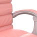 Silla de oficina reclinable masaje cuero sintético rosa