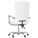 Silla de oficina reclinable masaje cuero sintético blanco