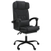 Silla de oficina reclinable cuero sintético negro