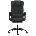 Silla de oficina reclinable cuero sintético negro