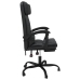 Silla de oficina reclinable cuero sintético negro