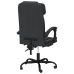 Silla de oficina reclinable cuero sintético negro