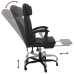 Silla de oficina reclinable cuero sintético negro