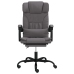 Silla de oficina reclinable cuero sintético gris