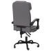 Silla de oficina reclinable cuero sintético gris