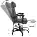 Silla de oficina reclinable cuero sintético gris