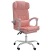 Silla de oficina reclinable cuero sintético rosa