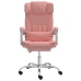 Silla de oficina reclinable cuero sintético rosa