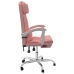 Silla de oficina reclinable cuero sintético rosa